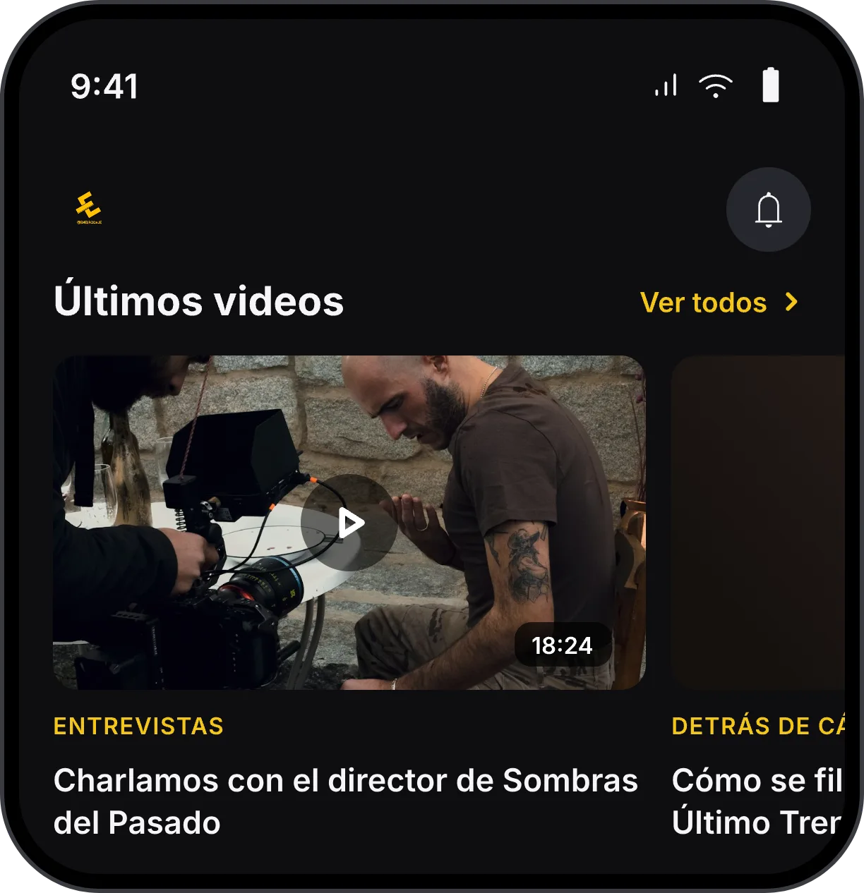 Feed de estrenos y recomendaciones en la app En El Rodaje