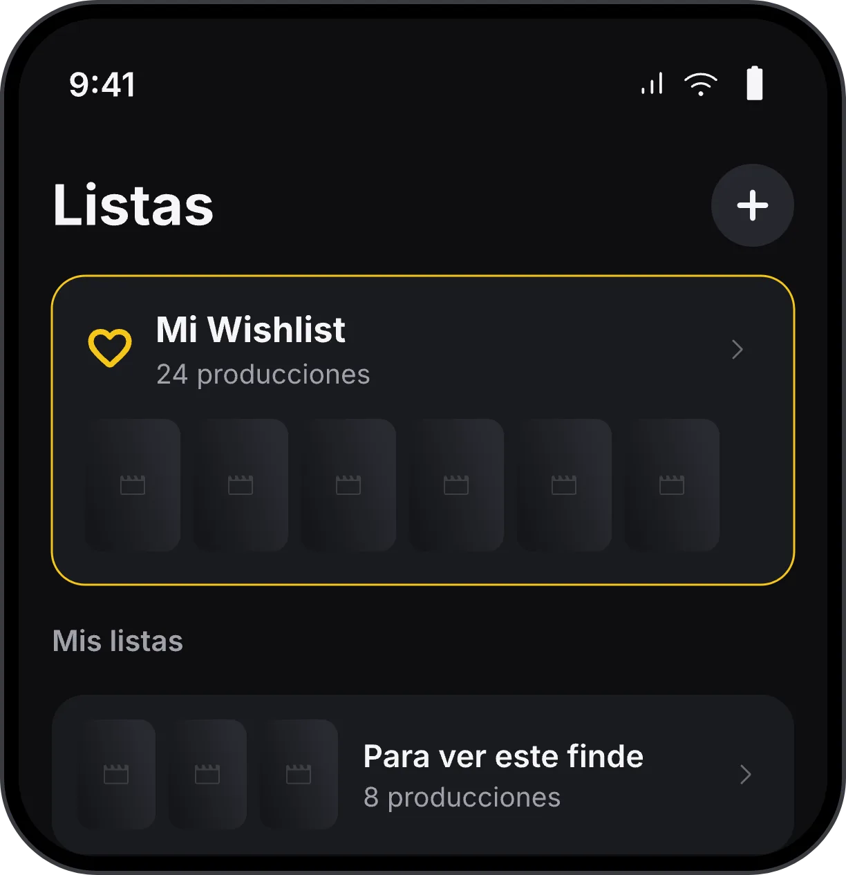 Listas personalizadas de películas y series en En El Rodaje